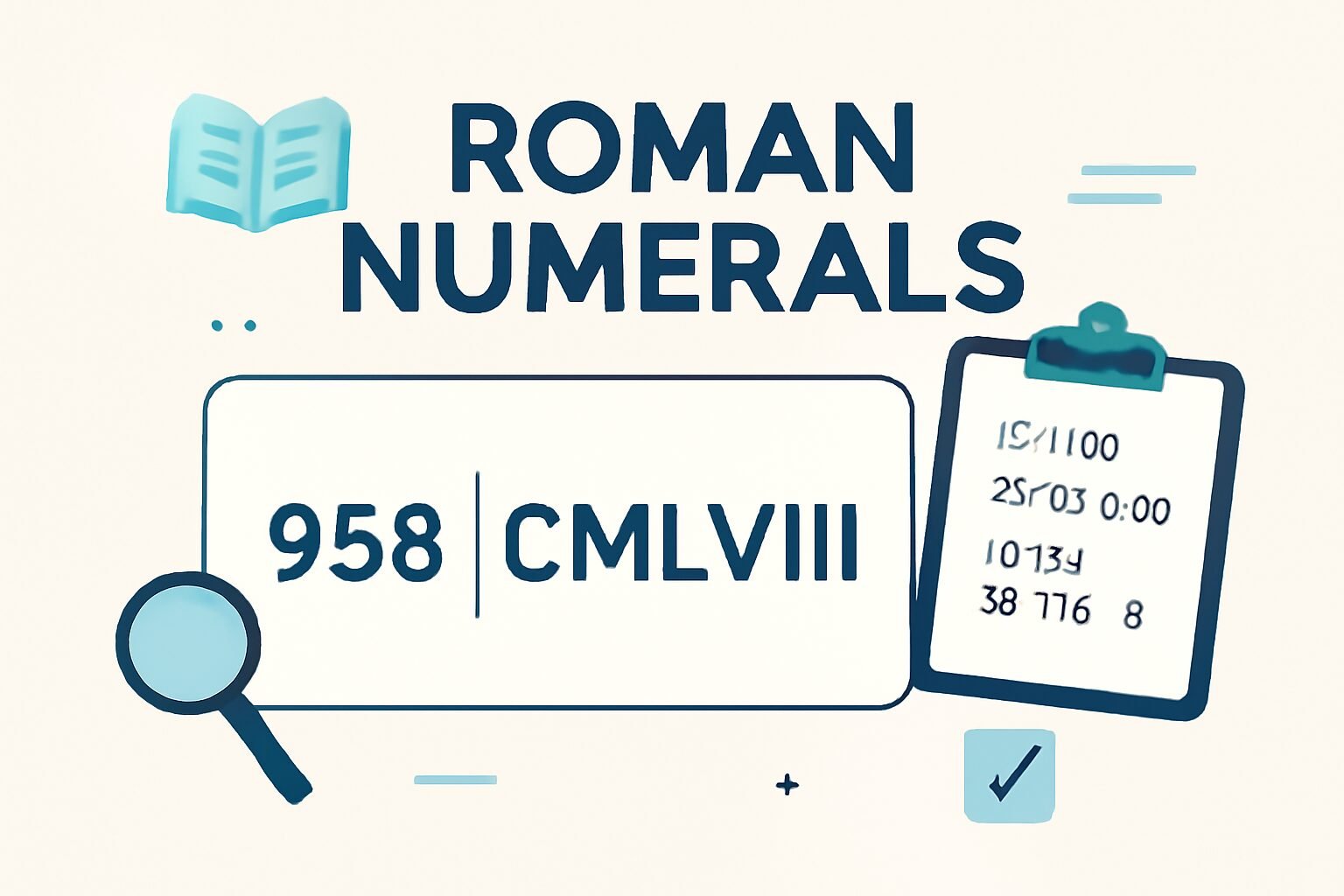 Roman Numerals: 958