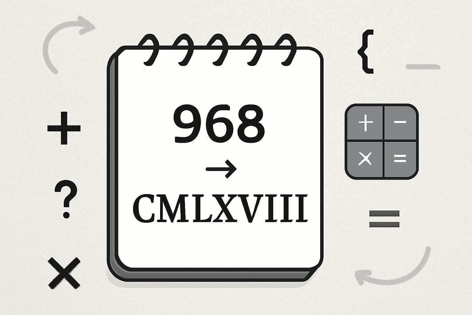 Roman Numerals: 968