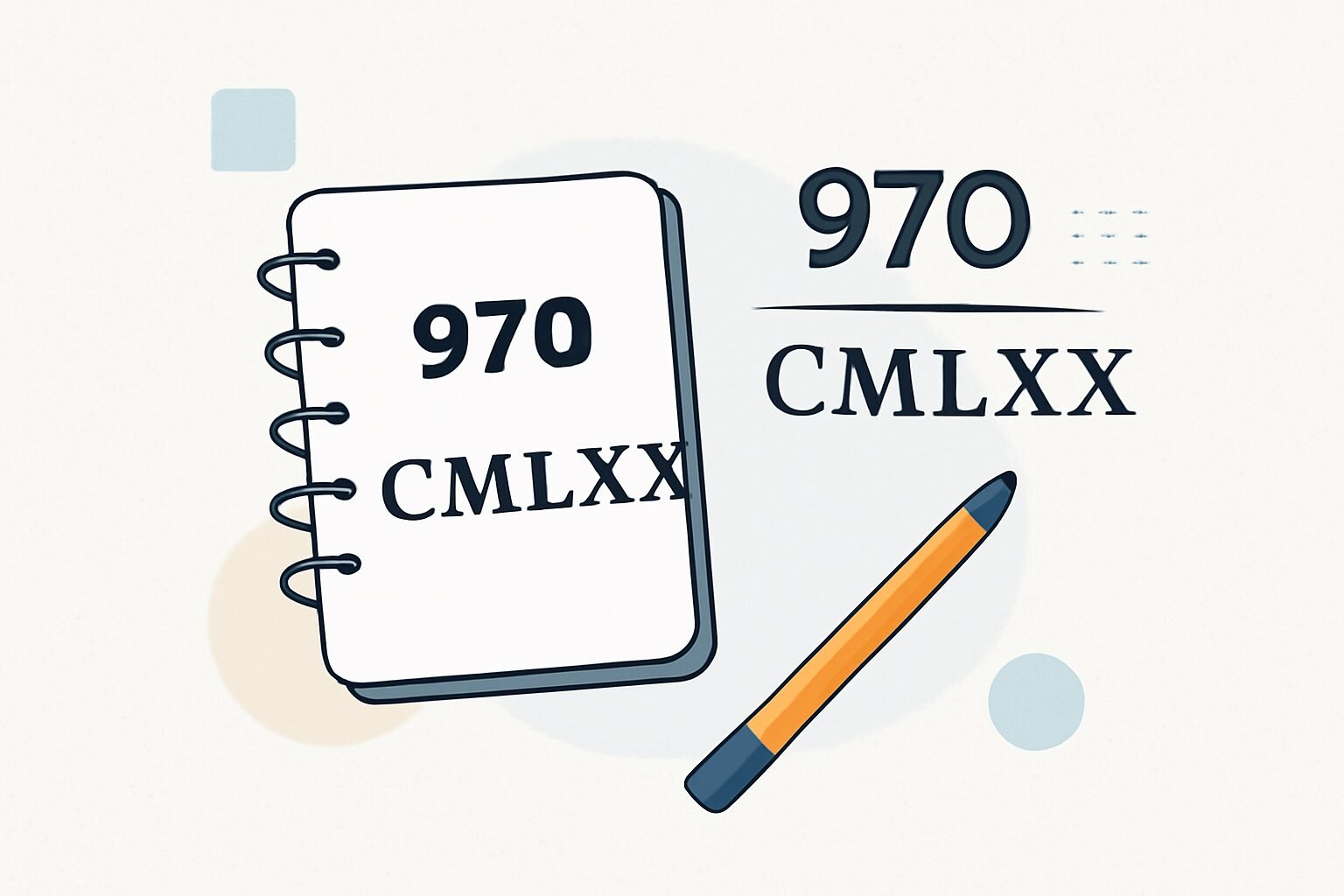 Roman Numerals: 970