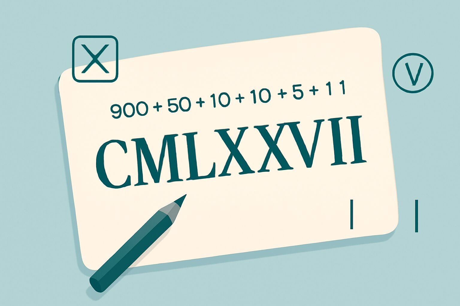 Roman Numerals: 977