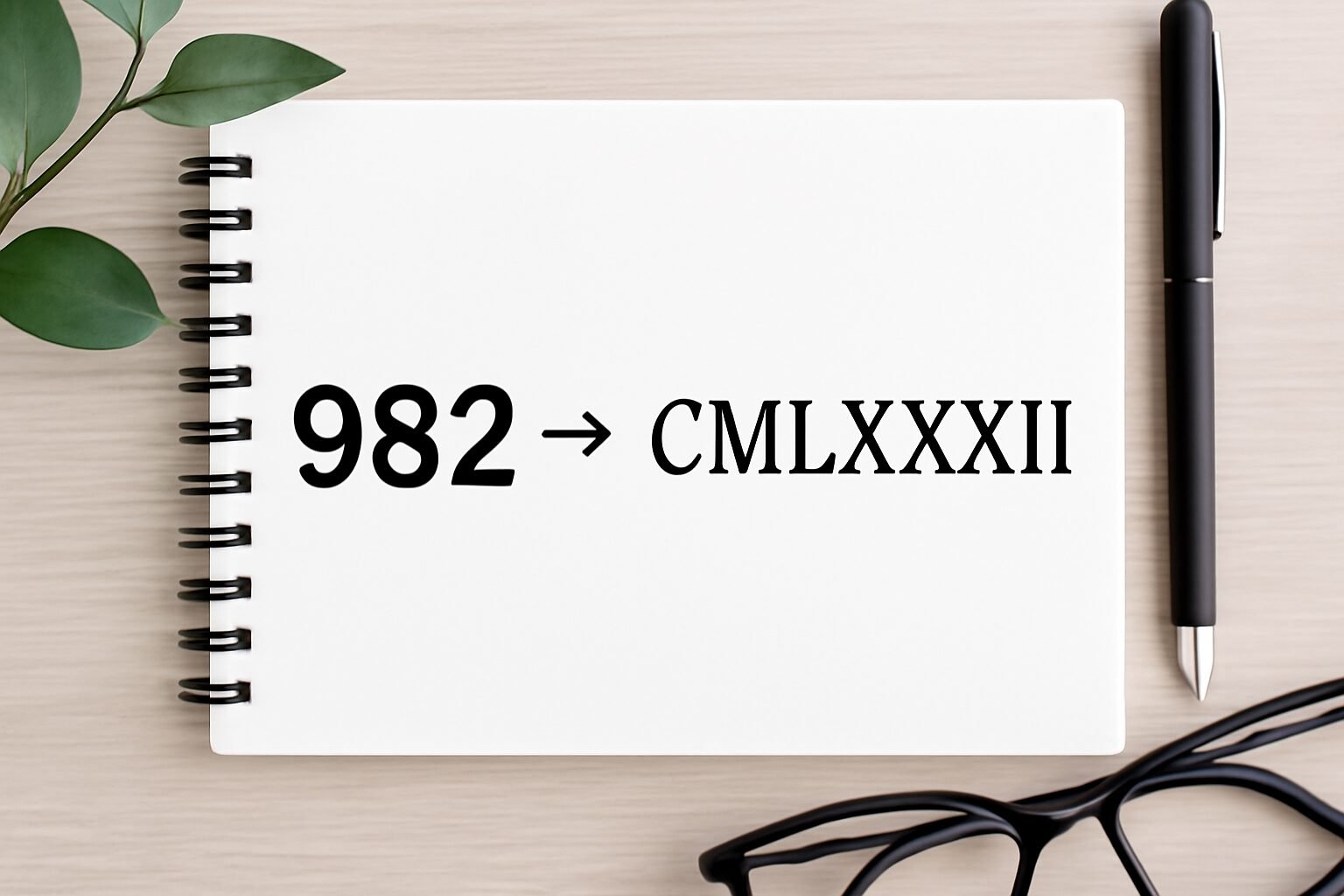 Roman Numerals: 982