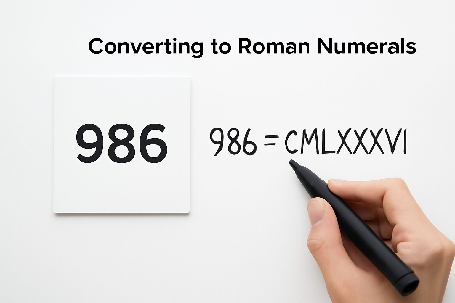 Roman Numerals: 986