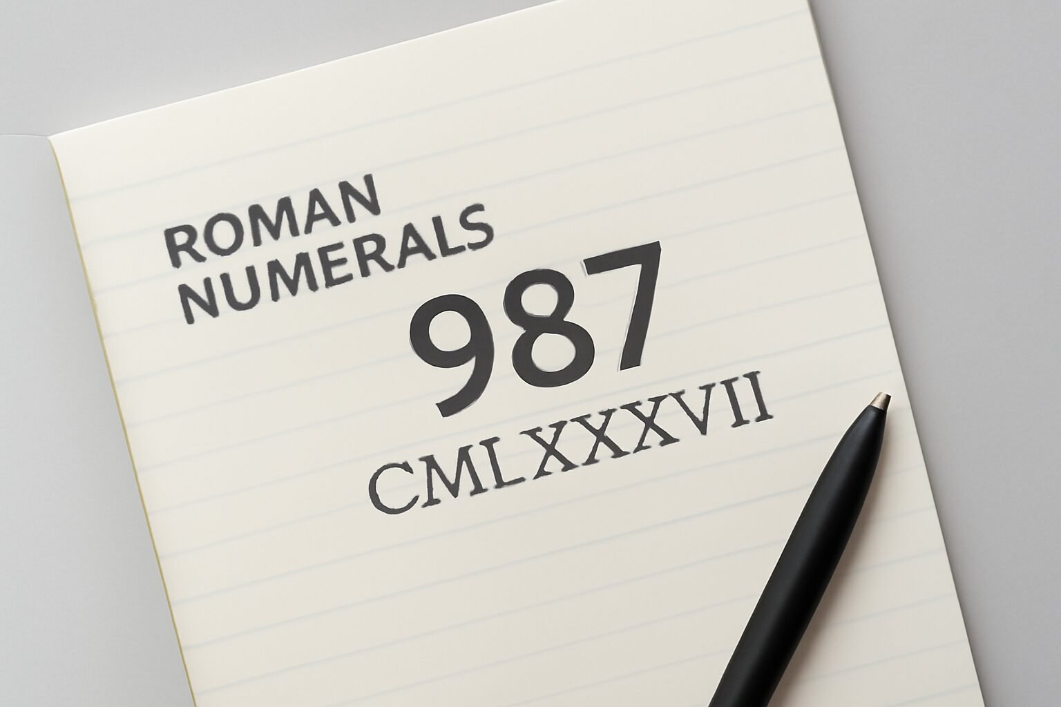 Roman Numerals: 987