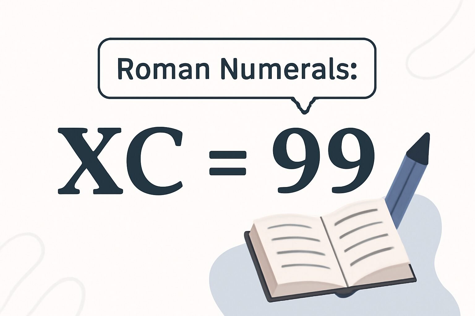 Roman Numerals: 99