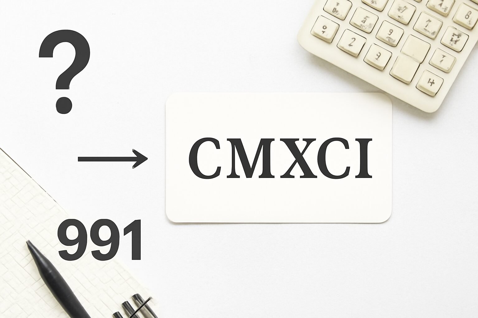 Roman Numerals: 991