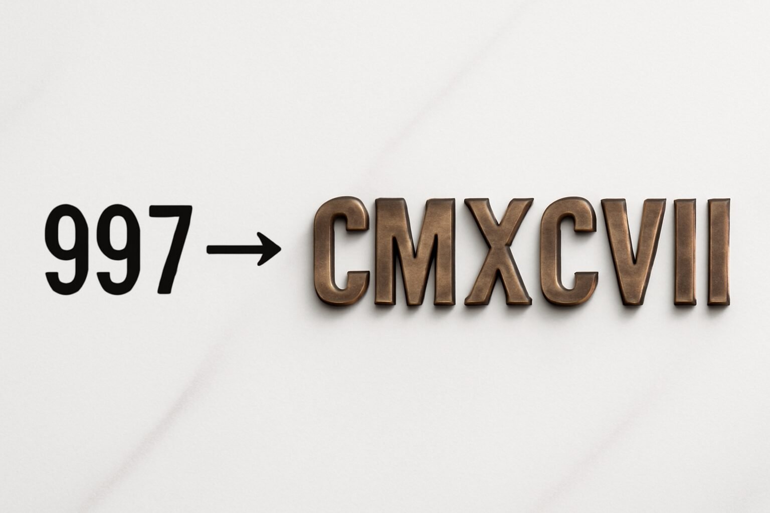 Roman Numerals: 997